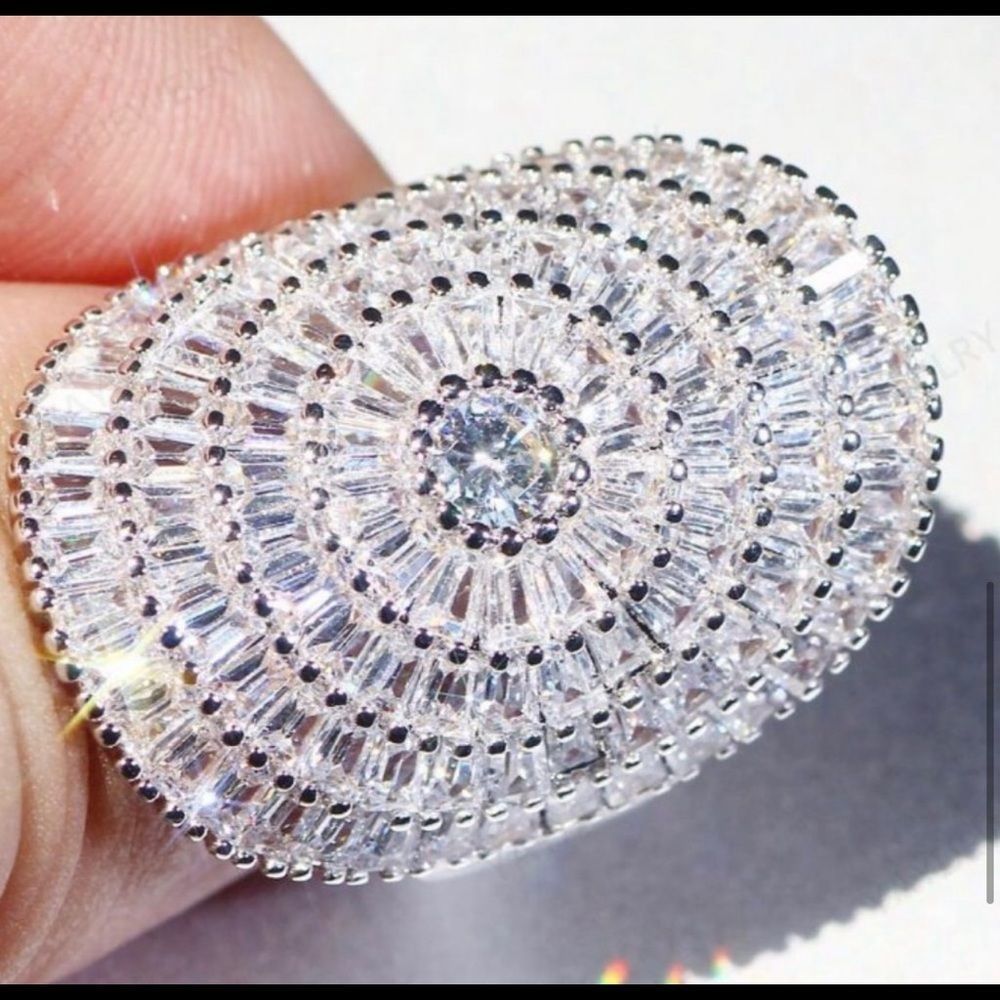 New Baguette Round Diamond Ring multiple sizes - Picture 5 of 5